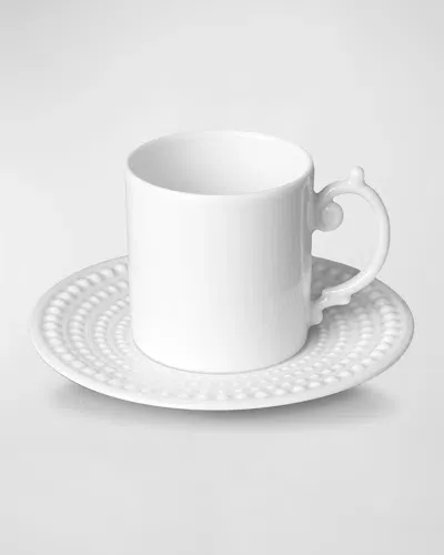 L'objet Aegean Espresso Cup And Saucer In White