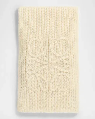 Loewe Anagram Scarf In White