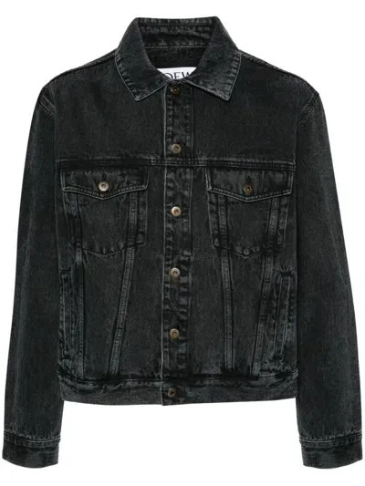 Loewe Anagram Denim Jacket In Black