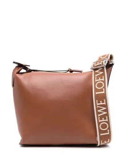 Loewe Small Cubi Crossbody Bag In Brown