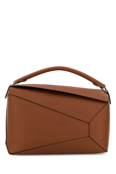 Loewe Brown Leather Large Puzzle Edge Handbag