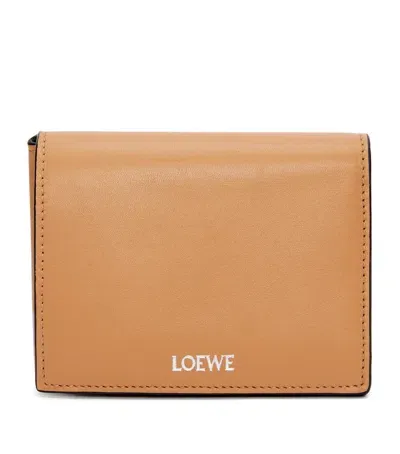 Loewe Calfskin Folded Wallet In Brown