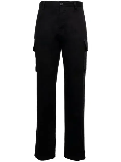 Loewe Cotton Cargo Trousers In Black