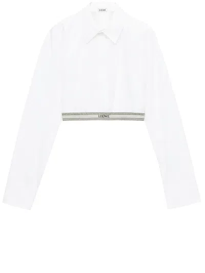 Loewe Cropped Shirt In Cotton In Pattern