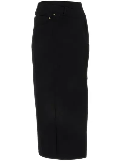 Loewe Deconstructed-design Midi Skirt In Black