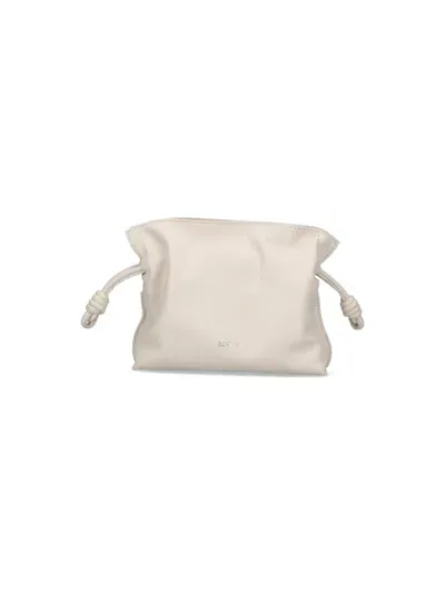 Loewe "flamenco Clutch" Mini Bag In White