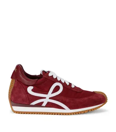 Loewe Flow Runner Sneakers In Burgundy