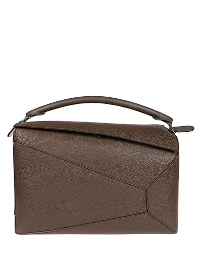 Loewe Large Leather Bag In Brown