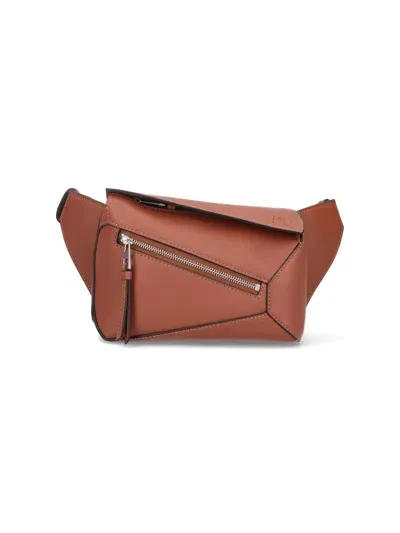 Loewe Mini Fanny Pack "puzzle" In Brown