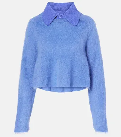 Loewe Mohair-blend Sweater In Blue