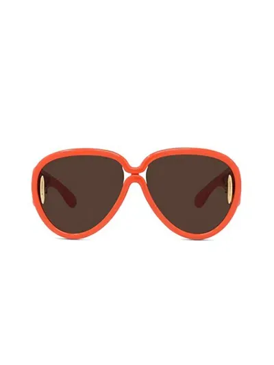 Loewe Pilot Mask Sunglasses In Brown