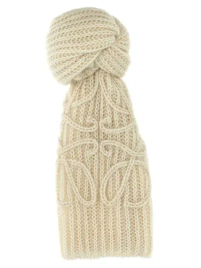 Loewe White Anagram Scarf