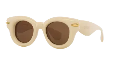 Loewe Woman Sunglass Inflated Lw40118i In Brown