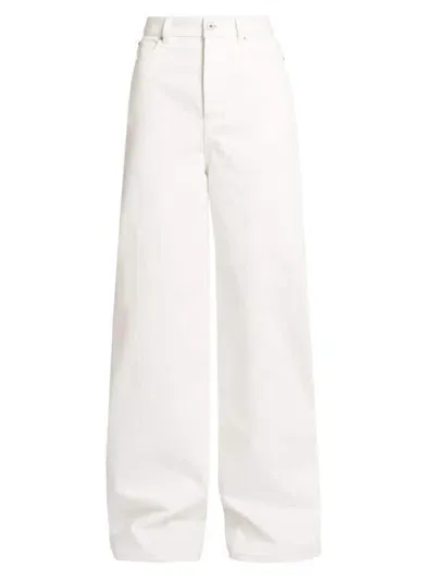 Loewe High-rise Wide-leg Jeans In White