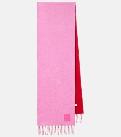 Loewe Wool And Cashmere Scarf In Pink