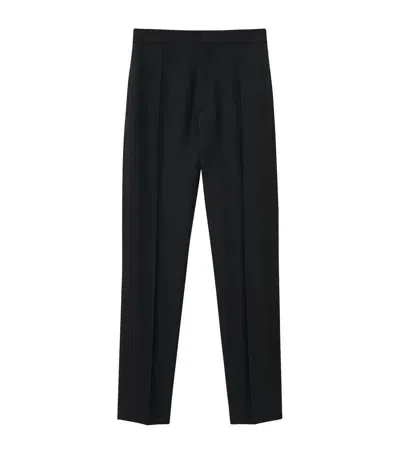 Loewe Wool-blend Tuxedo Trousers In Black