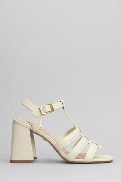 Lola Cruz Gaia 90 Sandals In Beige Leather