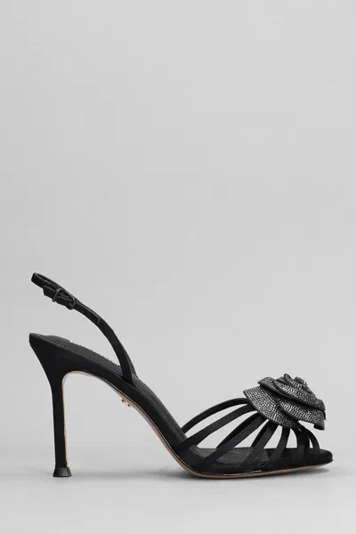 Lola Cruz Rose 95 Sandals In Black