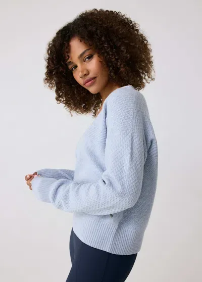 Lole Camille V-neck Sweater In Glacier Heather