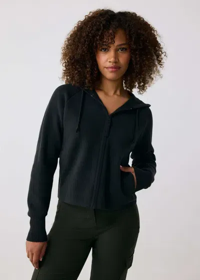 Lole Willow Zip Cardigan In Black