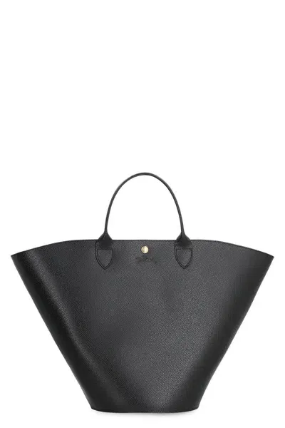 Longchamp Épure Xl Smooth Leather Tote Bag In Black