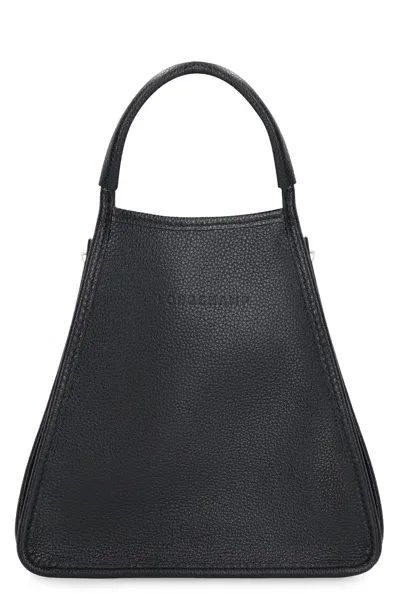 Longchamp Le Foulonné S Leather Bag In Black