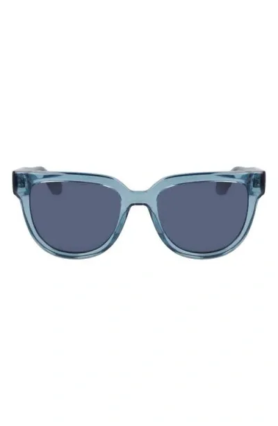 Longchamp Le Pliage 52mm Round Sunglasses In Blue