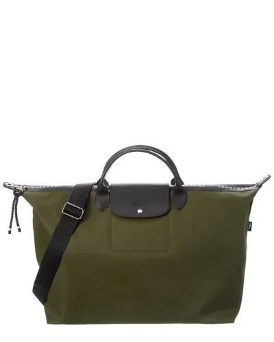 Longchamp Le Pliage Energy Small Canvas Travel Bag In Green