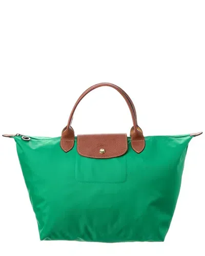 Longchamp Le Pliage Original Medium Canvas Handbag In Green