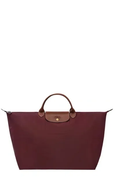 Longchamp Small Le Pliage Original Travel Bag In Burgundy