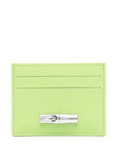 Longchamp Le Roseau Cardholder In Green