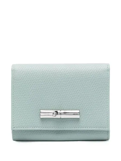 Longchamp Le Roseau Wallet In Blue