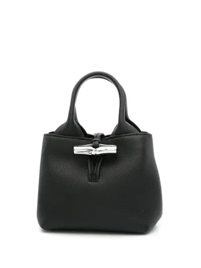 Longchamp Le Roseau Xs Tote Bag In Black