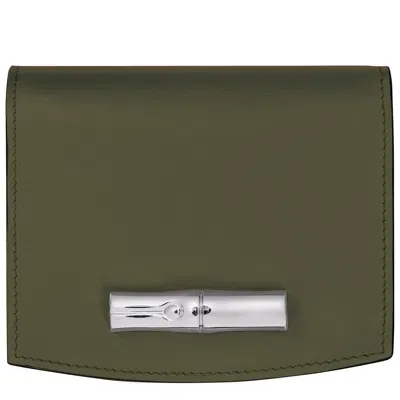 Longchamp Portefeuille Le Roseau In Green