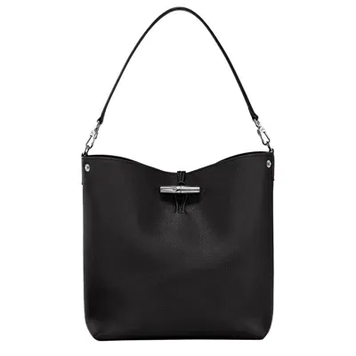 Longchamp Sac Porté Épaule M Le Roseau In Black