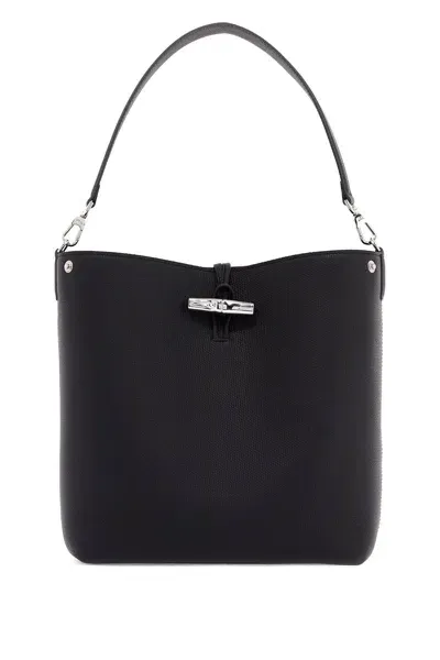 Longchamp Shoulder Bag M Le Roseau In Black