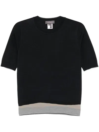 Lorena Antoniazzi Fine-knit T-shirt In Black