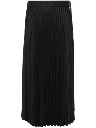 Lorena Antoniazzi Plissé Midi Skirt In Black