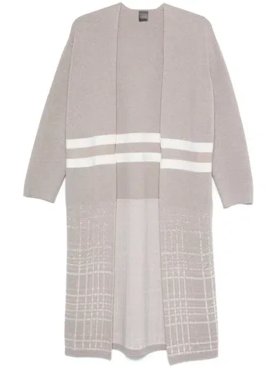 Lorena Antoniazzi Stripe-detail Cardi-coat In White