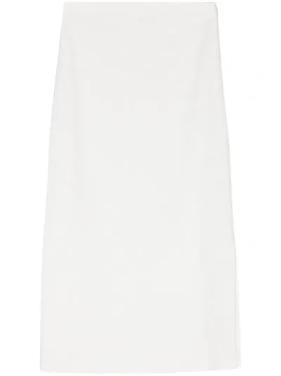 Lorena Antoniazzi Ribbed-knit Pencil Skirt In White