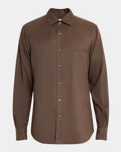 Loro Piana Andre Button-down Shirt In Neutral Pattern