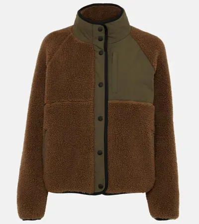 Loro Piana Cashmere And Silk Fleece Jacket In Brown