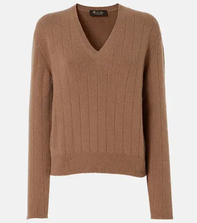 Loro Piana Cashmere Sweater In Brown