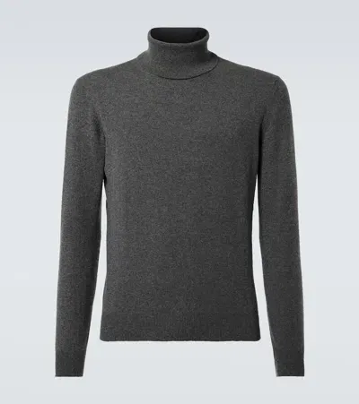 Loro Piana Cashmere Turtleneck Sweater In Grey