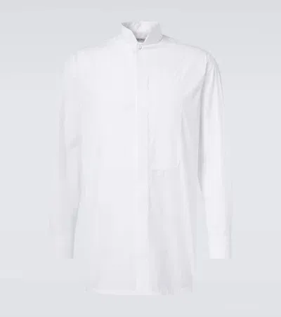 Loro Piana Cotton Tuxedo Shirt In White