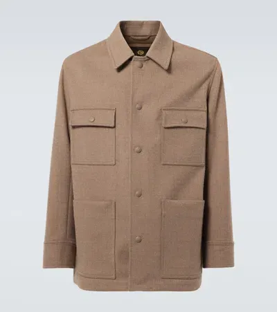 Loro Piana Darcy Virgin Wool Overshirt In Brown