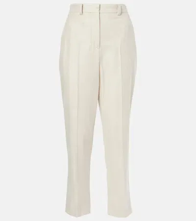 Loro Piana Doyle Wool And Cashmere Straight Pants In White