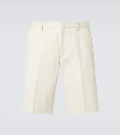 Loro Piana Fillmore Cotton Bermuda Shorts In White