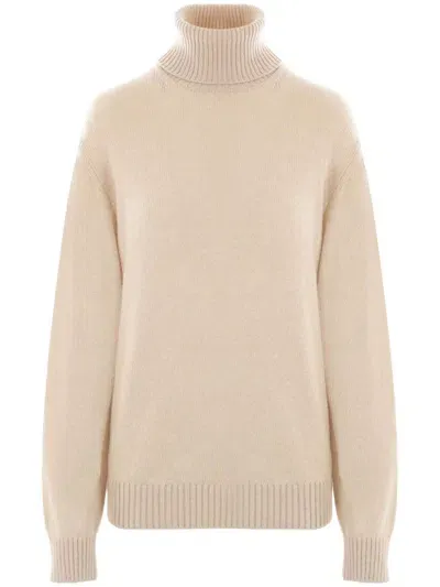 Loro Piana High-neck Cashmere Jumper In Neutrals