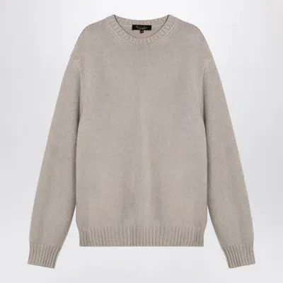 Loro Piana Ivory Crew-neck Sweater In White